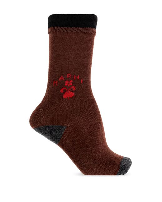 Marni Brown Wool Socks