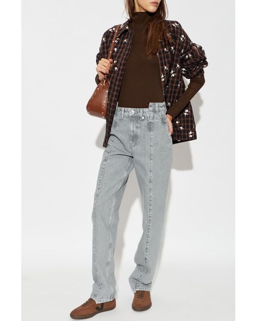 Ganni Brown Top With A Turtleneck