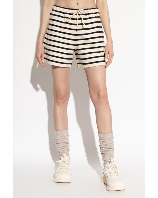 Moncler Natural Striped Pattern Shorts