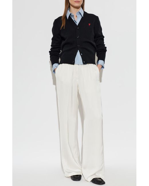AMI Black Wool Cardigan