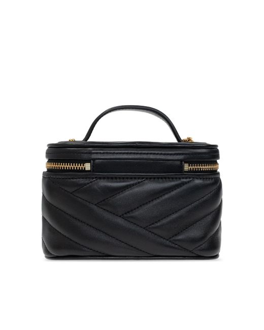 Tory Burch Kira Chevron Mini Vanity Case in Black | Lyst Canada