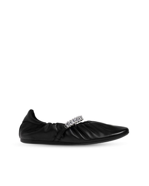 Jimmy Choo Black 'Jade' Ballerinas