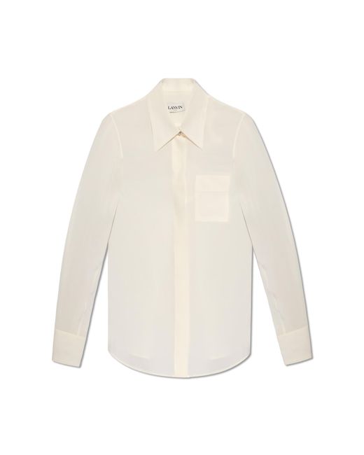 Lanvin White Silk Shirt