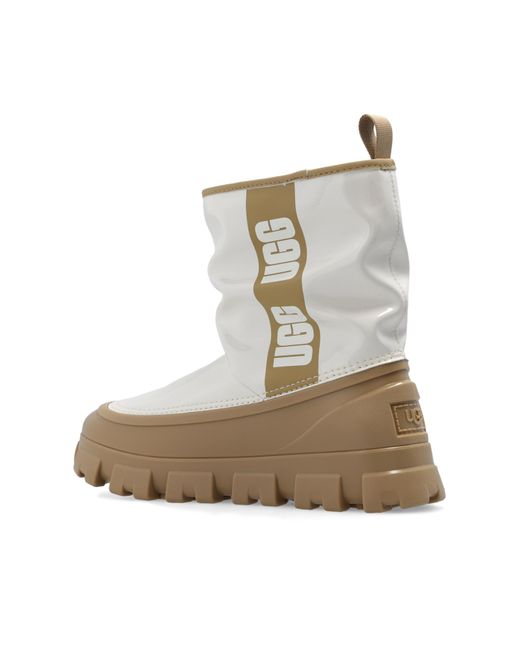 UGG 'brellah Mini' Ankle Snow Boots in White | Lyst