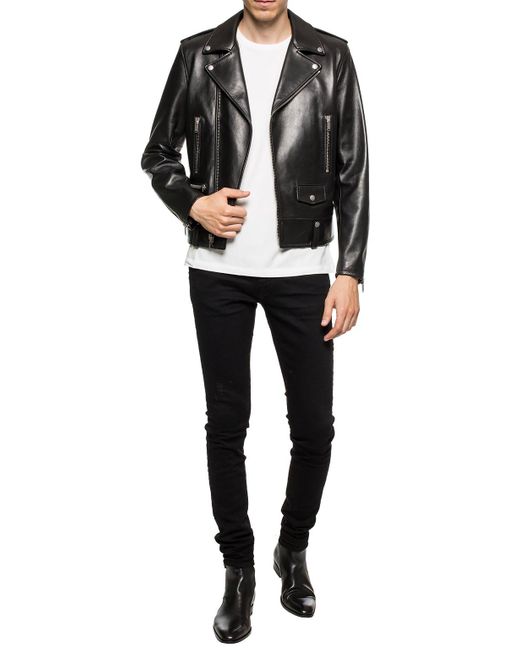 saint laurent mens leather jacket