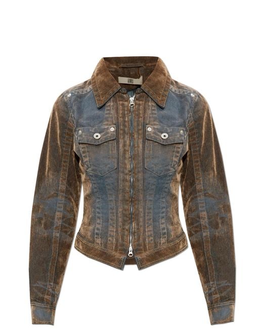 KNWLS Brown Jacket With Velvet Finish