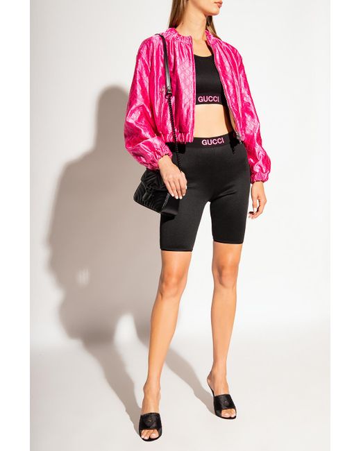 Gucci Cropped Top in Pink | Lyst