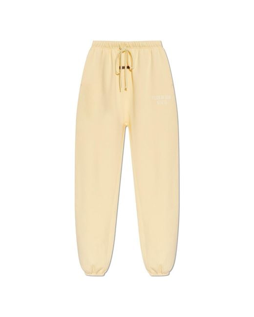 Fear Of God Natural Sweatpants With Logo Patch