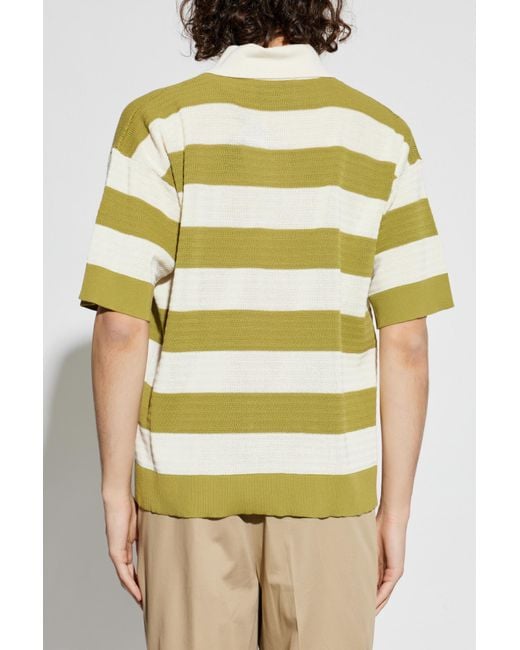AMI Natural Striped Pattern Polo for men