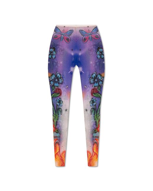 DSquared² Blue 'underwear' Collection Printed Leggings,