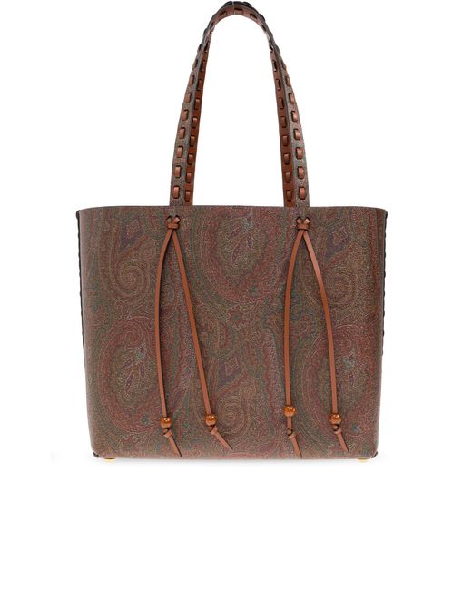 Etro Brown Shopper-Type Bag