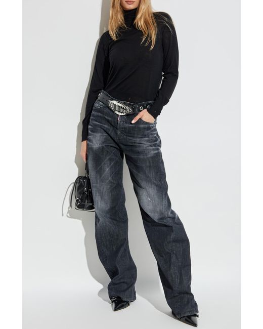 DSquared² Black 'D2 Twisted' Jeans