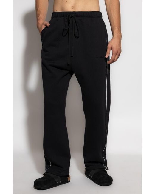 Fear Of God Black Sweatpants With Embroidered Logo for men