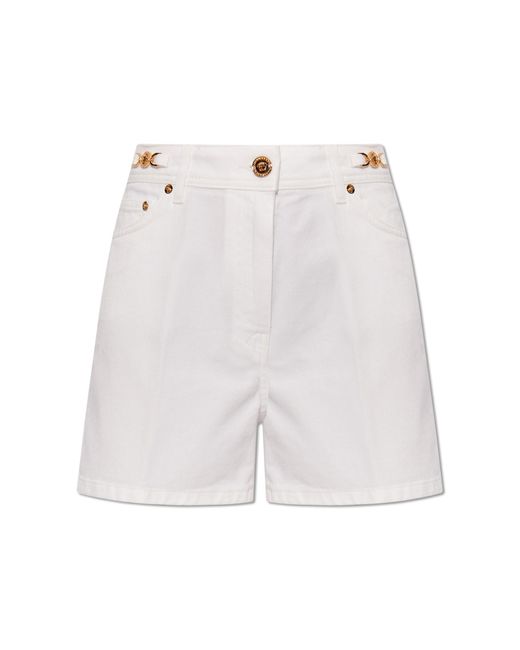 Versace White Denim Shorts,