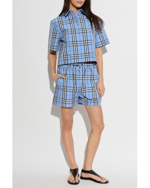 Burberry Blue 'Evelyn' Shorts