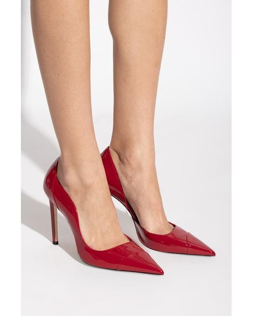 Jimmy Choo Red 'Brigitte' Heeled Shoes