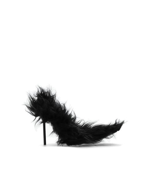 Balenciaga Black Flex Fur 110mm Faux-fur Pumps