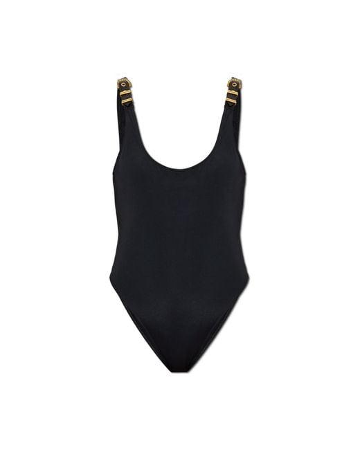 Versace Black Bodysuit With Straps
