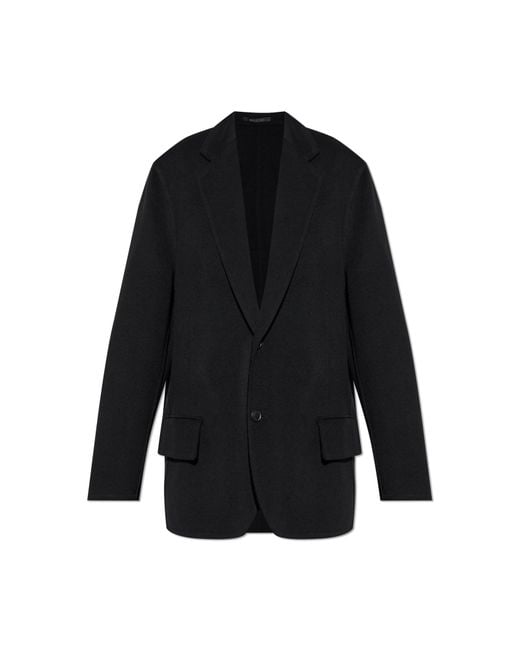 Balenciaga Black Wool Coat for men