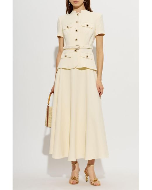 Self-Portrait White Two-Piece Dress With Belt