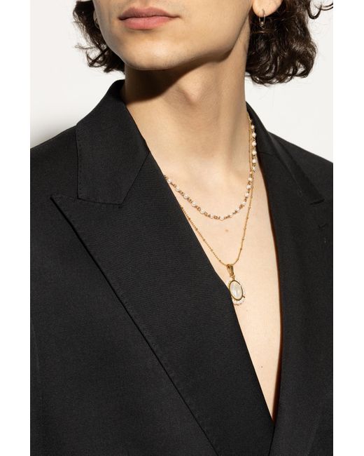 DSquared² Metallic Brass Necklace for men