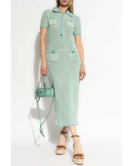 Versace Green Dress With Back Slit