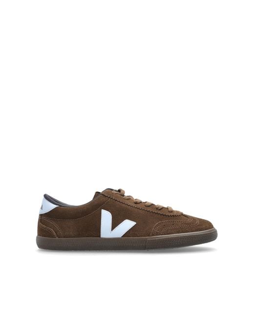 Veja Brown "Volley Suede" Sports Shoes for men