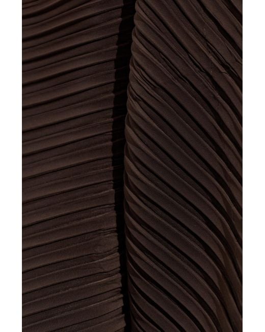 Issey Miyake Brown Pleated Cardigan
