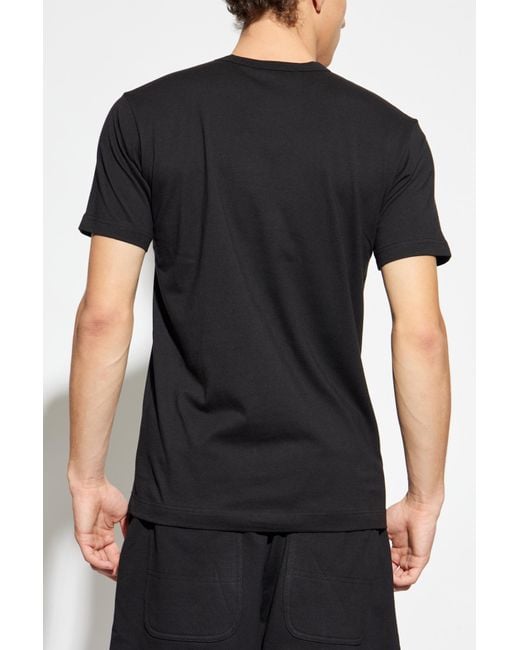 Comme des Garçons Black T-Shirt With Colorful Print for men