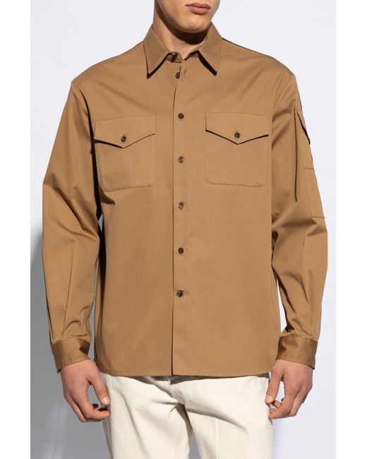 Alexander McQueen Natural Shirt With Pockets, for men