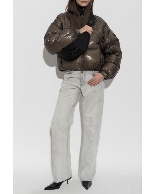 DIESEL Brown "W-Arrior" Down Jacket