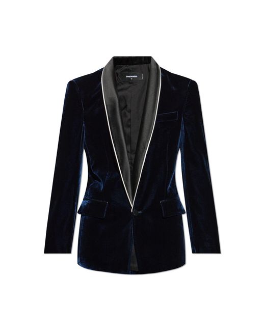 DSquared² Black Velvet Blazer for men