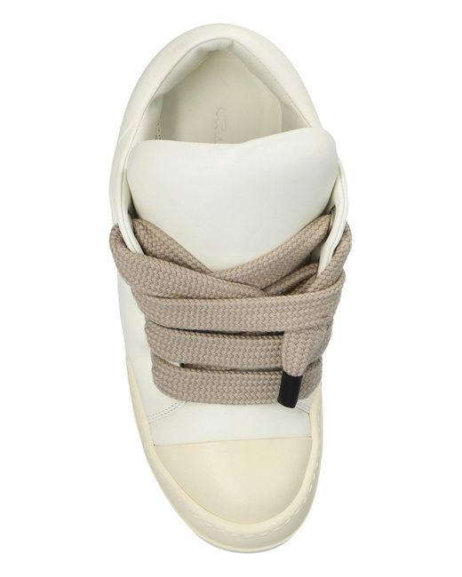 Rick Owens Natural Jumbolace Low Sneaks Sports Shoes