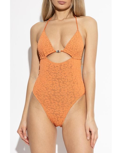 Bondeye Orange One-Piece Swimsuit "Beaded"
