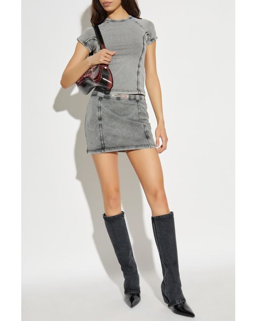 DIESEL Gray Skirt O-Allegra-Mini