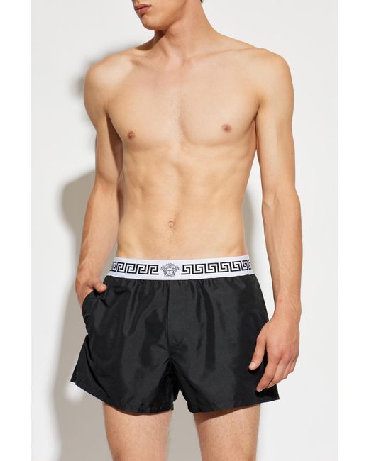 Versace Black Swim Shorts for men