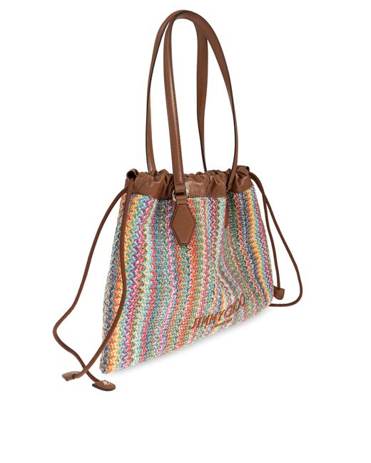 Jimmy Choo Blue 'Drawstring Medium' Bag