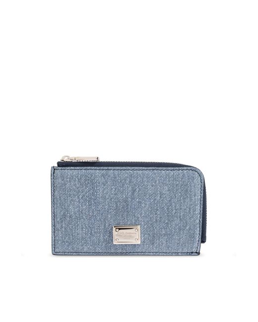 Dolce & Gabbana Blue Leather Card Holder for men