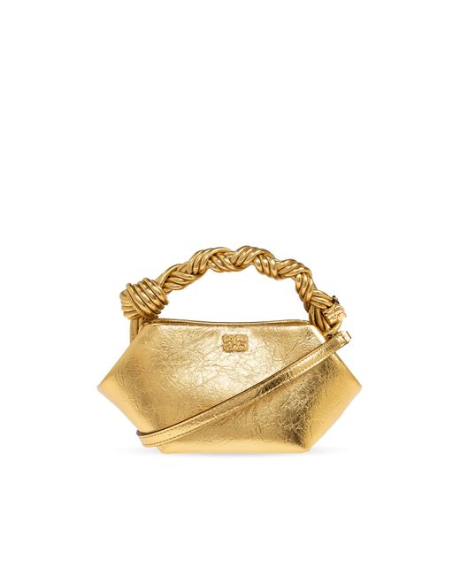 Ganni Metallic Handbag Made Of Eco Leather