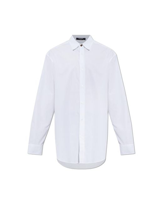 Balmain White Classic Shirt for men