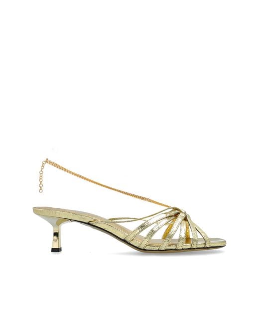Golden Goose Deluxe Brand Metallic Heeled Sandals 'Nico'