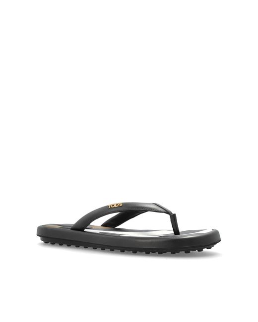 Tod's Natural Leather Slides