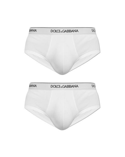 Dolce & Gabbana White Two-Pack Briefs for men