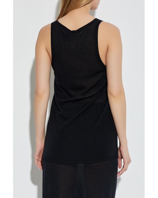 Totême  Black Top With A Round Neckline