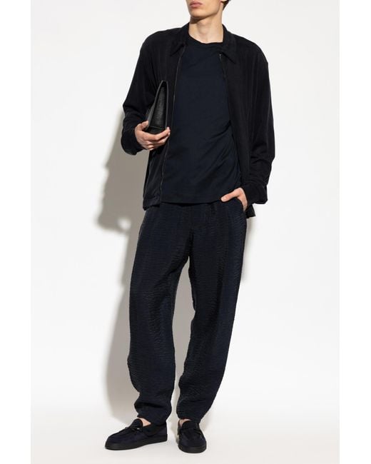 Giorgio Armani Black Jacket With Collar for men