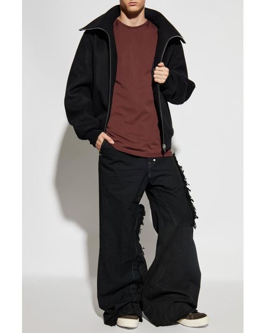 Rick Owens Black Wool Jacket 'Blixa Dracucollar' for men
