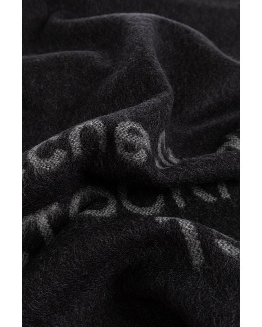 Acne Black Wool Scarf