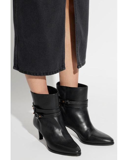 Isabel Marant Black Heeled Ankle Boots "Meyli"