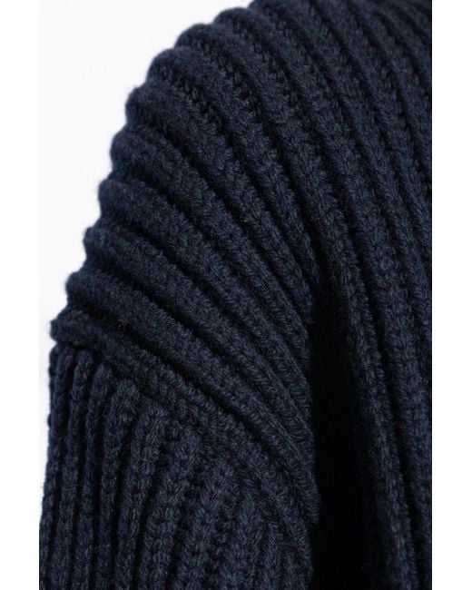 Jil Sander Blue Woolen Turtleneck