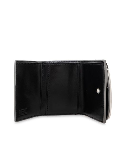 DIESEL Gray Leather Wallet '1Dr Tri Fold'